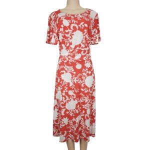 Perception women's coral and white dress size L